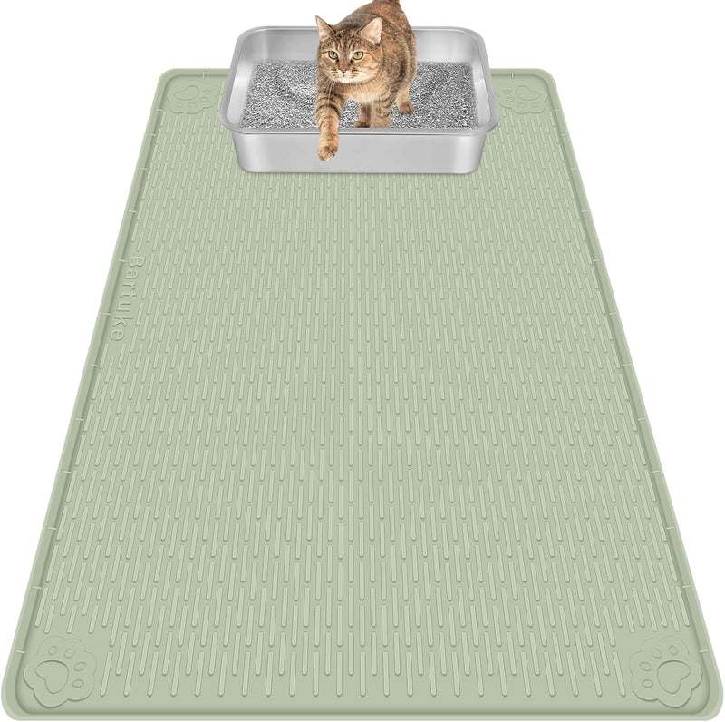 Silicone Cat Litter Mat for Litter Box 40”x28” Large Cat Mat