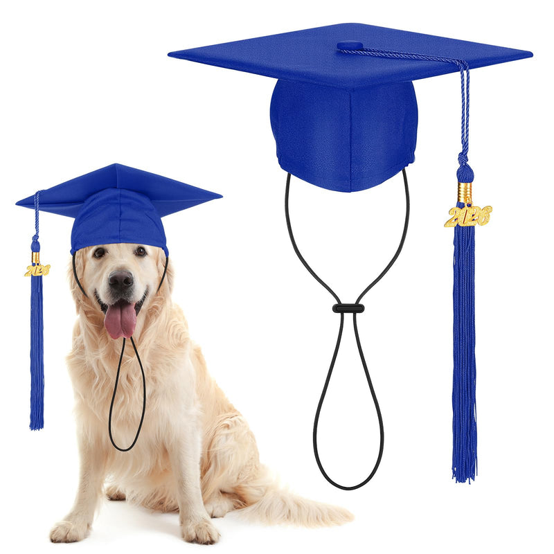 Huhumy Pet Graduation Cap Small Dog Graduation Hats with 2026 Tassel Pet Costume for Dogs Cats Photo Prop Holiday Costume Accessory(Blue)