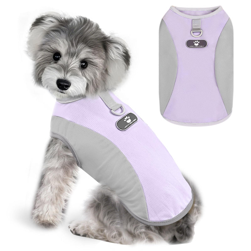 AXIIJGL Dog Cooling Vest with D-Ring Dog Tshirt Sun Protection Small Puppy Clothes for Girls Boys Stretchy Shirts for Dogs Lightweight Breathable Shirt French Bulldog Frenchie Dachshund Clothes