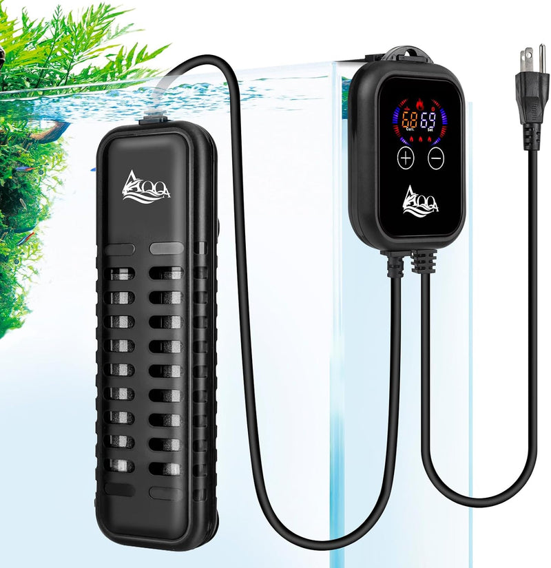 AQQA 1200W Submersible Aquarium Heater for Fish Tank 150-300 Gallon Aquarium Digital Thermostat Pond Heater with Overhea