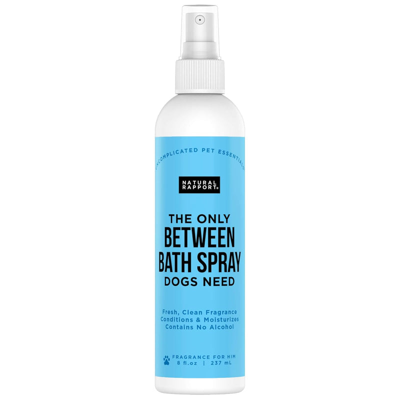Natural Rapport Dog Deodorant Spray, Between-Bath Cologne, Amber Sandlewood 8 oz