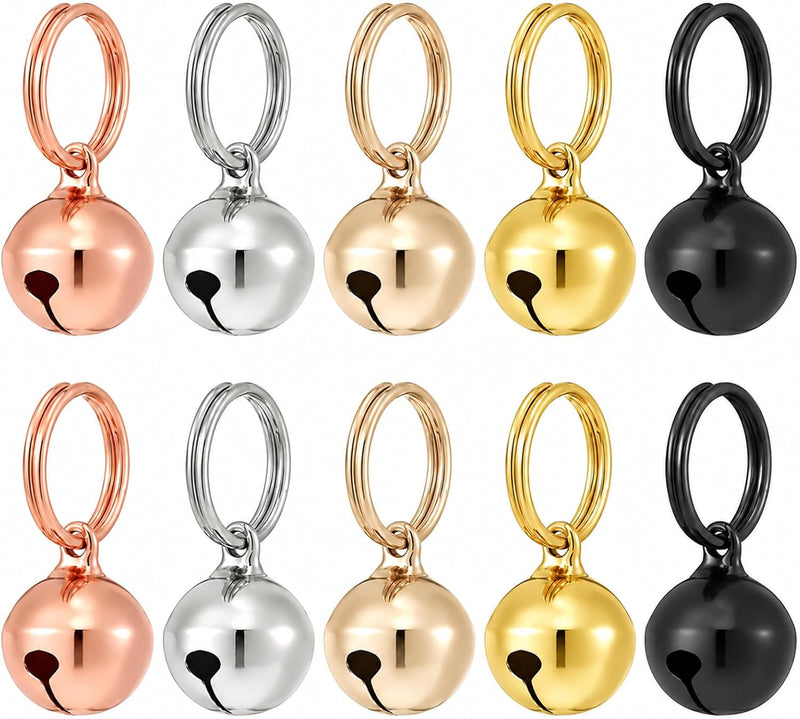 10 Pcs Loud Cat Bells Dog Collar Bell Small Bell for Dog Collar 1/2 Inch