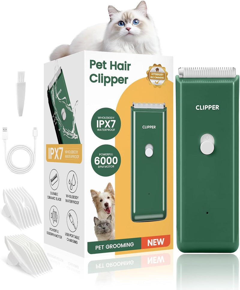 Upgrade Home Professional Dog Grooming Kit Clipper for Matted&Long Hair, Cordless Pet Shaver Low Noise USB Rechargeable