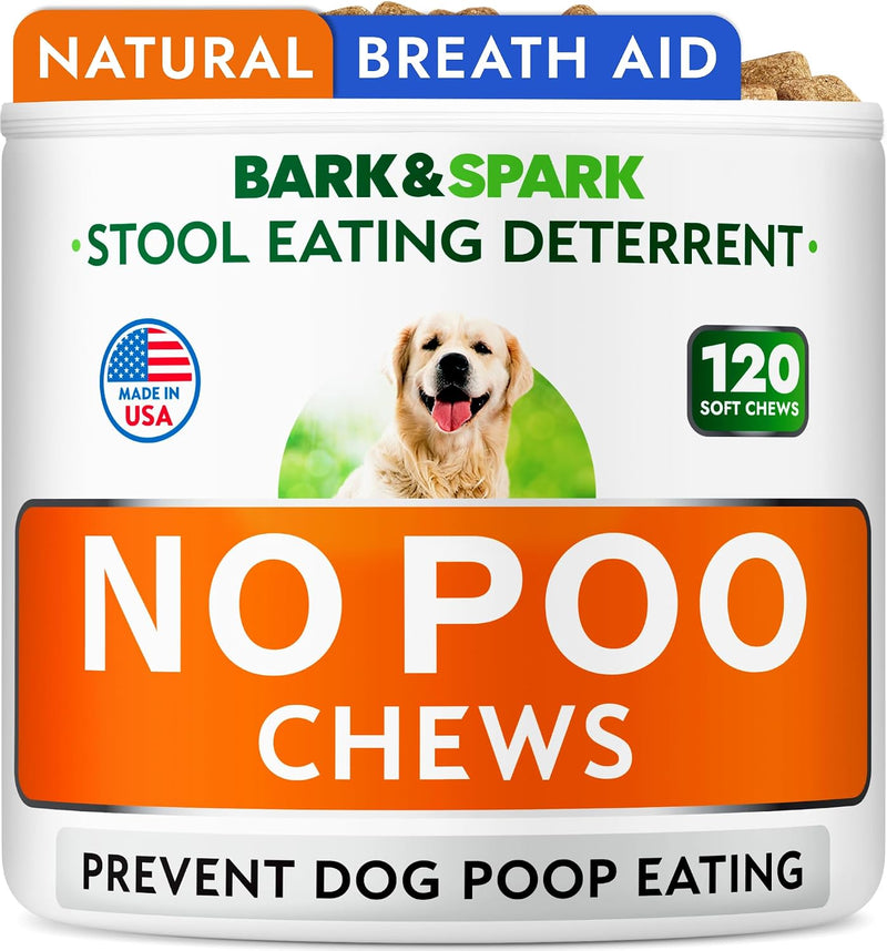 BARK&SPARK No Poo Chews for Dogs - Coprophagia & Stool Eating Deterrent