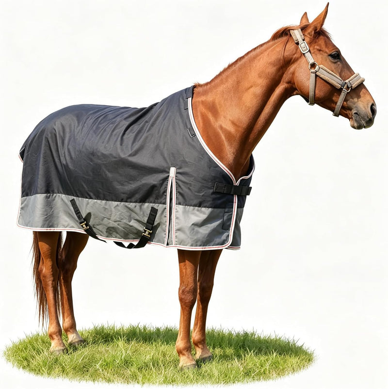 Equoray Horse Rug Fly Sheet Waterproof Rainproof Mosquito Repellent Breathable Turnout Blanket for Horses Spring or Mild