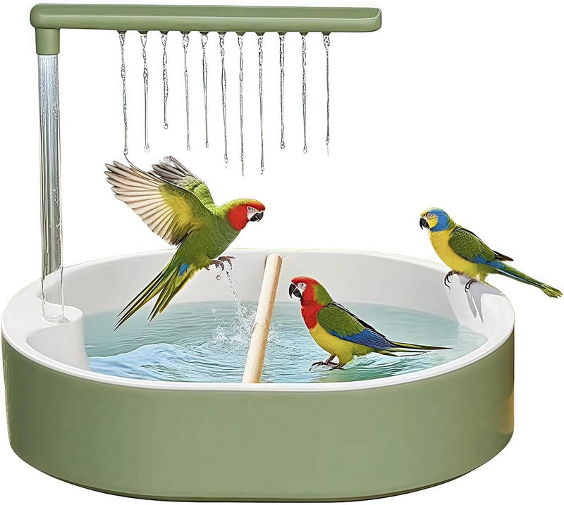 Bird Bath, Automatic Parrot Shower Bath, Birds Shower Bathtub with Running Water, Birdcage, Medium Birds Parakeet Budgie