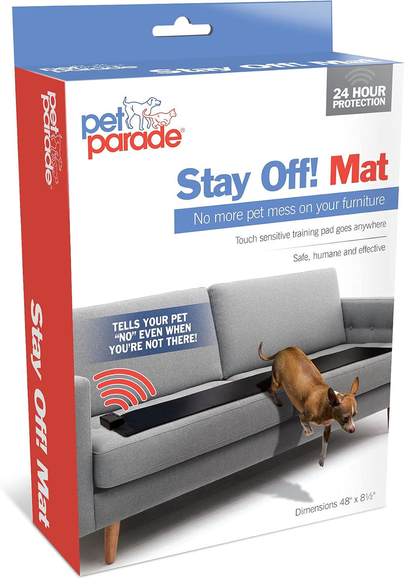 Pet Parade Stay Off! Mat - Indoor Pet Training Sonic Repellent for Dogs and Cats, Browns, 1 Count (Pack of 1)