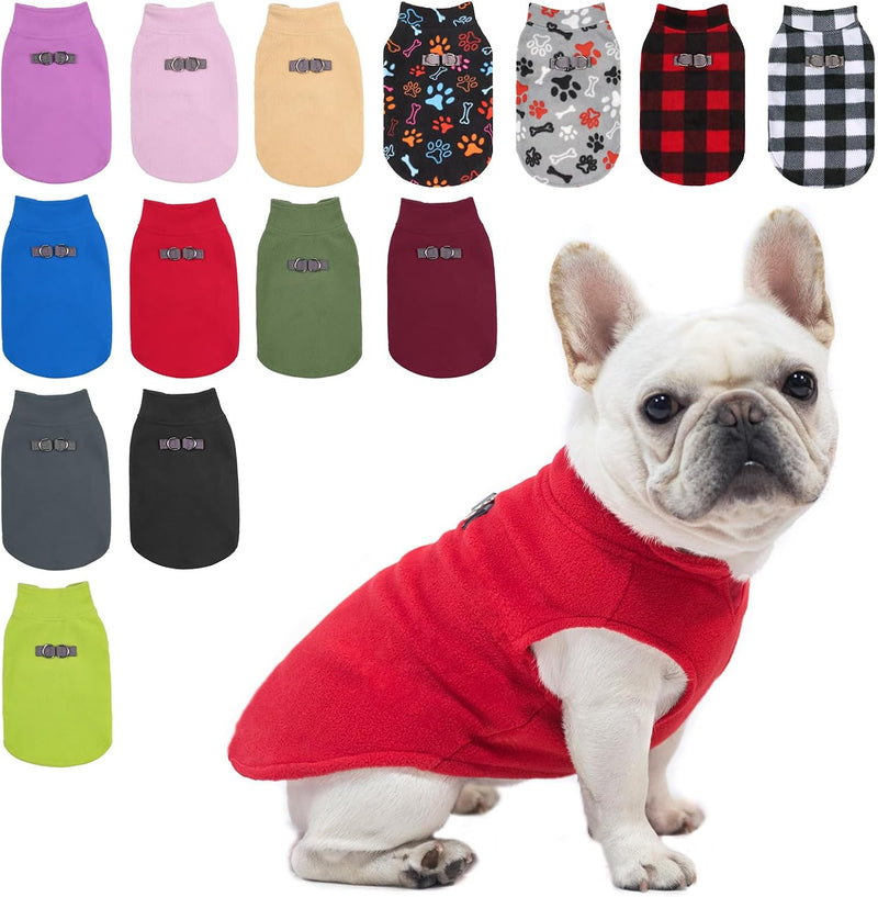 BEAUTYZOO Dog Fleece Vest Sweater Winter Jacket for Small Medium Dogs- S