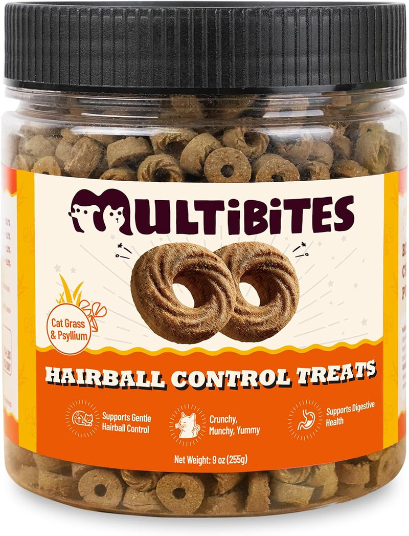 9 oz Hairball Control Treats with Cat Constipation Cat Grass