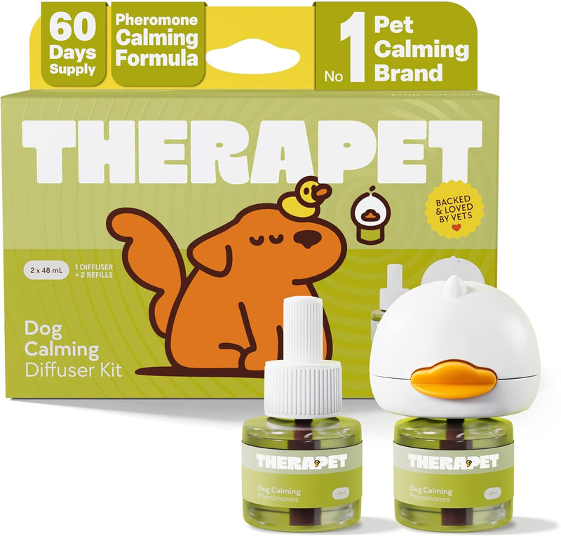 TheraPetMD 60-Day Dog Calming Diffuser Kit - Dog Pheromone Diffuser for Stress, Destructive Behavior, Pee Accidents, Sep