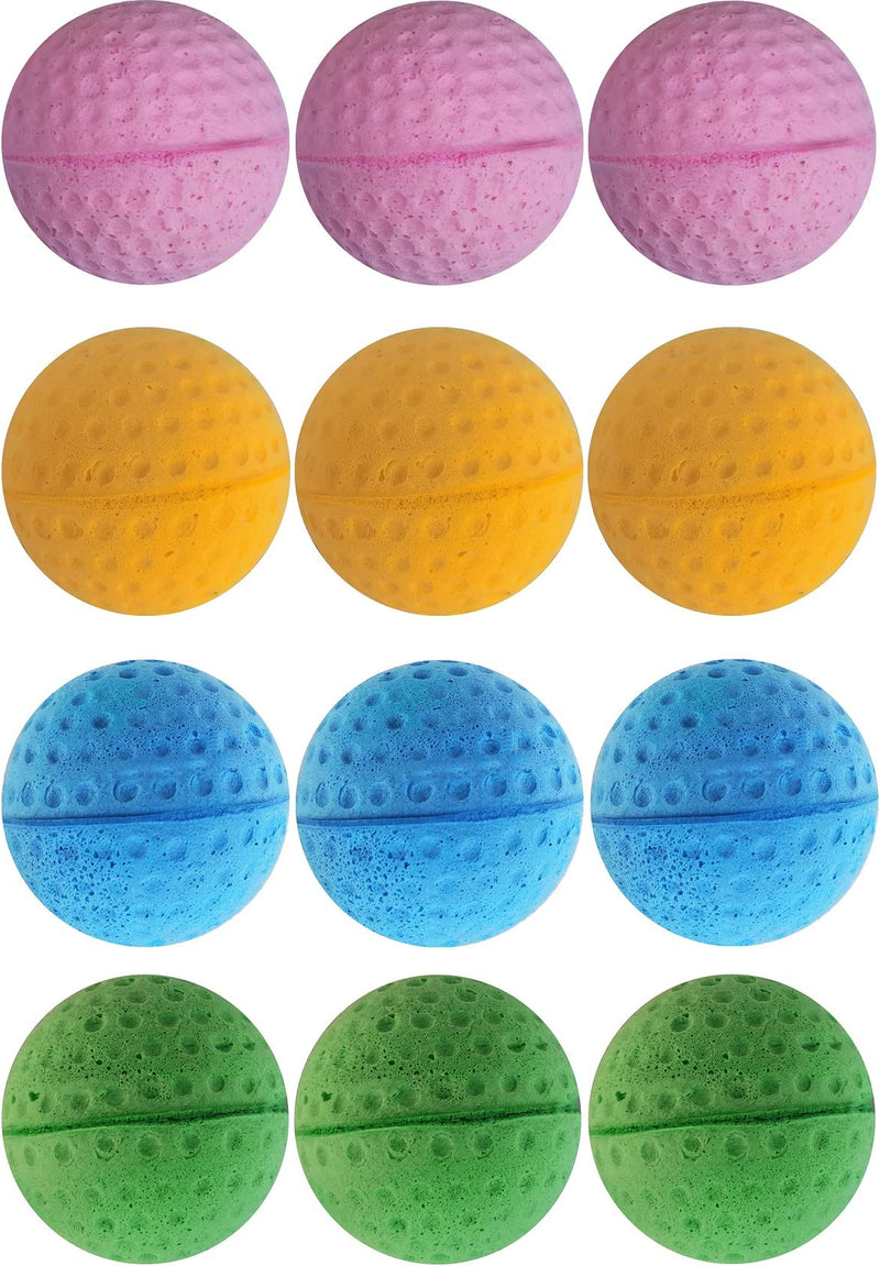 GINFH Cat Foam Ball Cat Sponge Ball Toy Soccer Toy (12Pack)