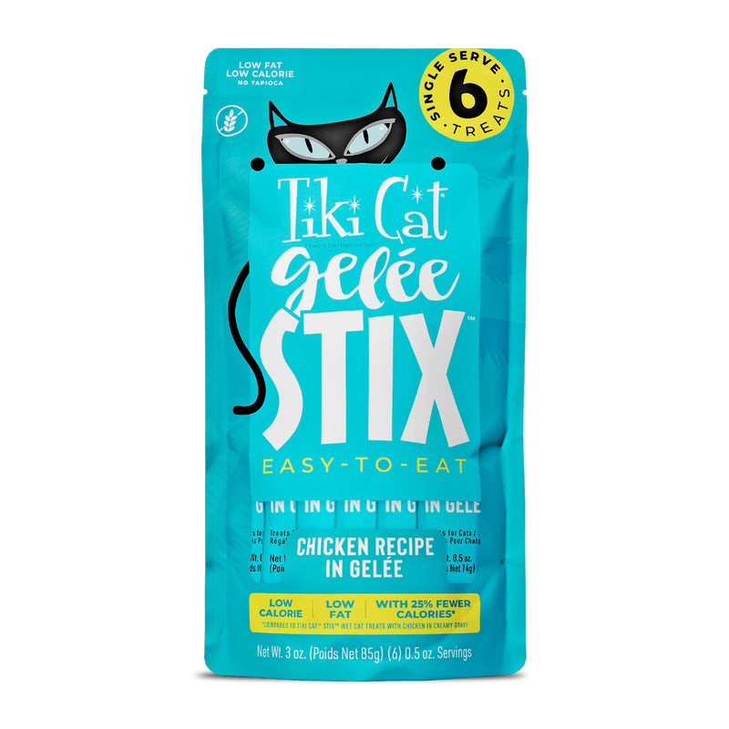 Tiki Cat Stix Gelee Wet Cat Treats, Chicken, 3 oz. Pouch