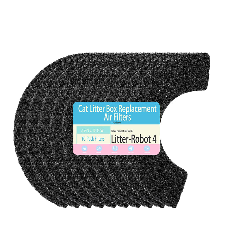 10 Pack Carbon Filters Compatible with Litter Robot 4,Cat Litter Box Filters,Keep Your Home Clean and Fresh