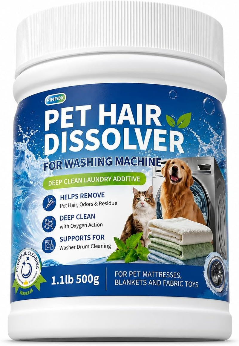 Dog Hair Remover Laundry Detergent for Shedding Dogs & Bedding, 500g