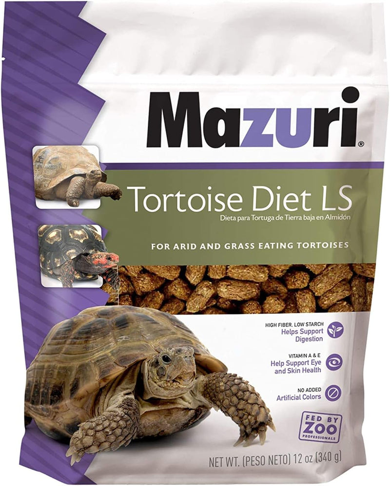 Mazuri Low Starch Tortoise Diet, for African Spurred/Sulcata, Desert, Egyptian, Galapagos, Gopher, Greek, Leopard, Panca