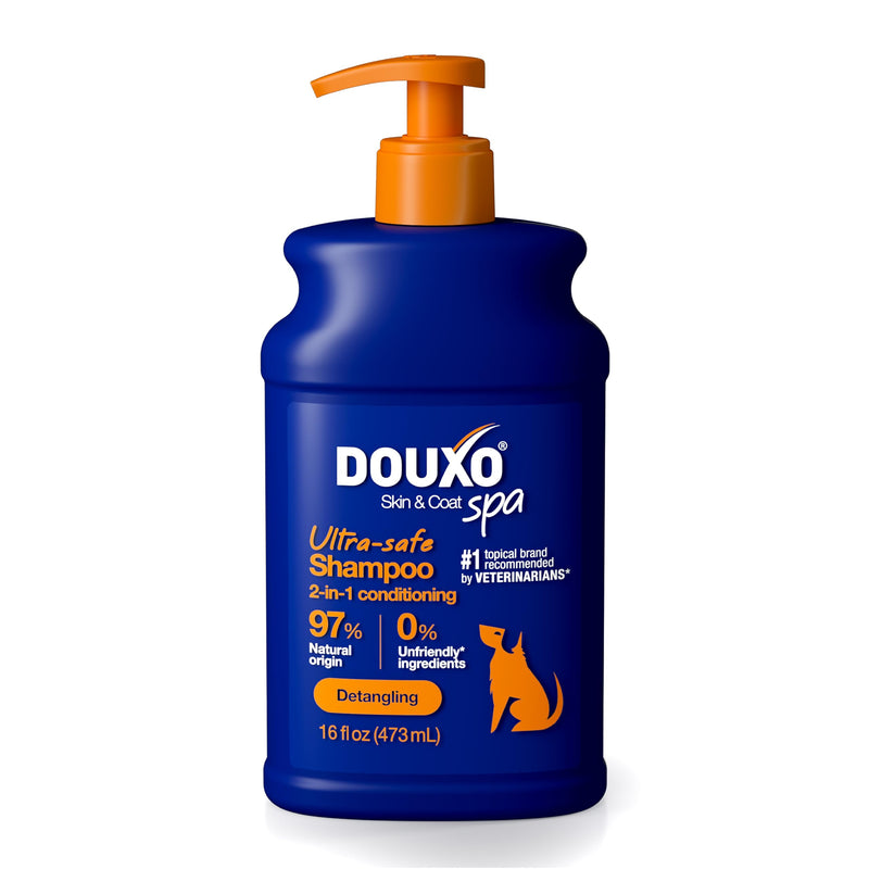DOUXO SPA 2 in 1 Dog Shampoo and Conditioner, 16 fl oz, Hydrates the Skin, Leaves the Coat Soft and Detangled, Ultra-Safe Formula