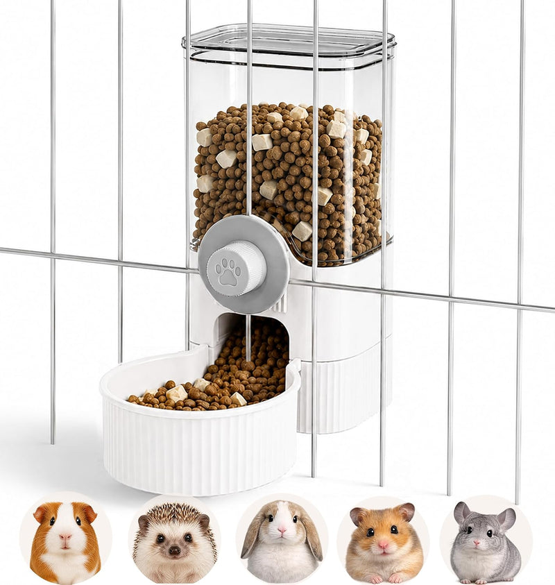 41 oz Hanging Gravity Feeder for Small Animal Cages Rabbit & Guinea Pig