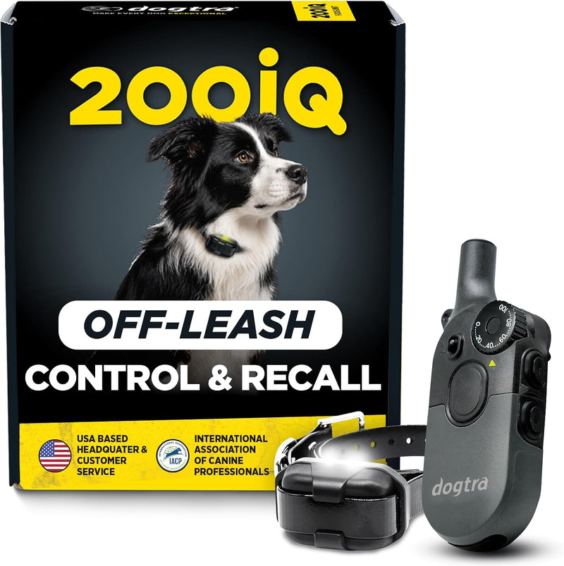 Dogtra 200iQ Professional Remote Training E Collar - 1/2 Mile, 100 Precision Levels, IPX9K Waterproof, Tone & Vibration