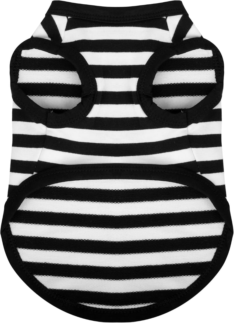 Paiaite Dog Striped Shirt Happy Color Cotton Sleeveless Puppy Shirts Breathable Pet Apparel Tank Top Colorful Puppy Swea