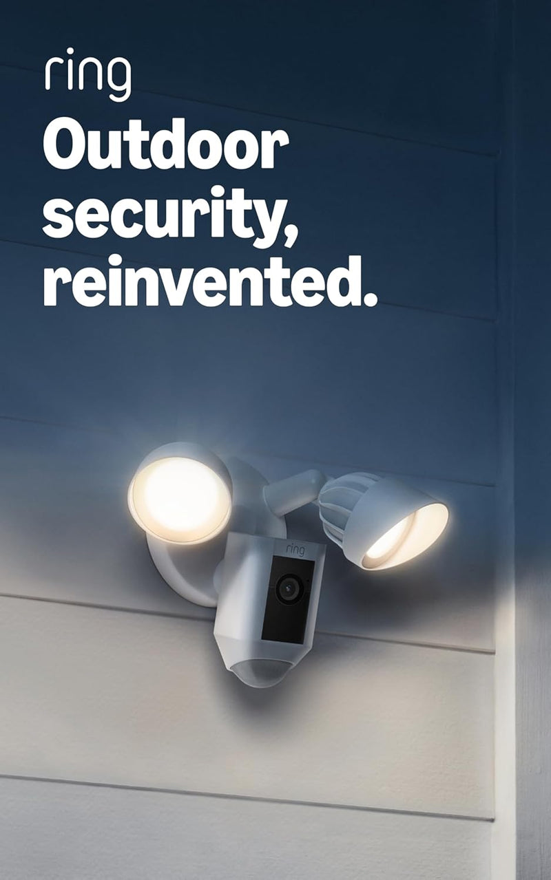 Ring Floodlight Cam Wired Plus, Outdoor Home or Business Security with Motion-Activated 1080p HD Video and Floodlights