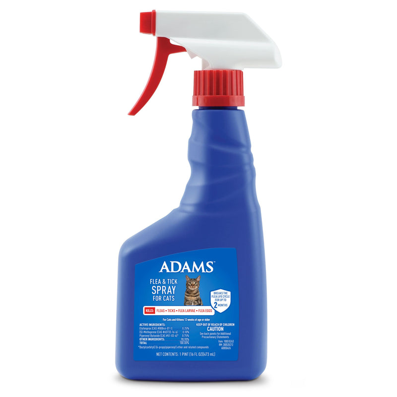 Adams Flea and Tick Spray for Cats 16 Ounces
