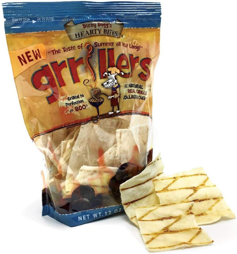 Beef Rawhide Grillers, All-Natural Dog Chews, 12 Oz
