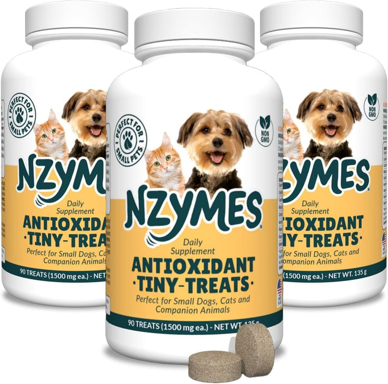 Nzymes Antioxidant Tiny Treats for Small Dogs, Hip & Joint Mobility, 270 Ct