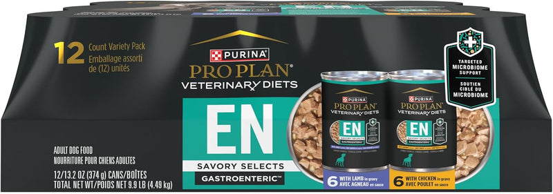 Purina Pro Plan Vet EN Gastroenteric Dog Food Variety Pack, (12) 13.2 oz