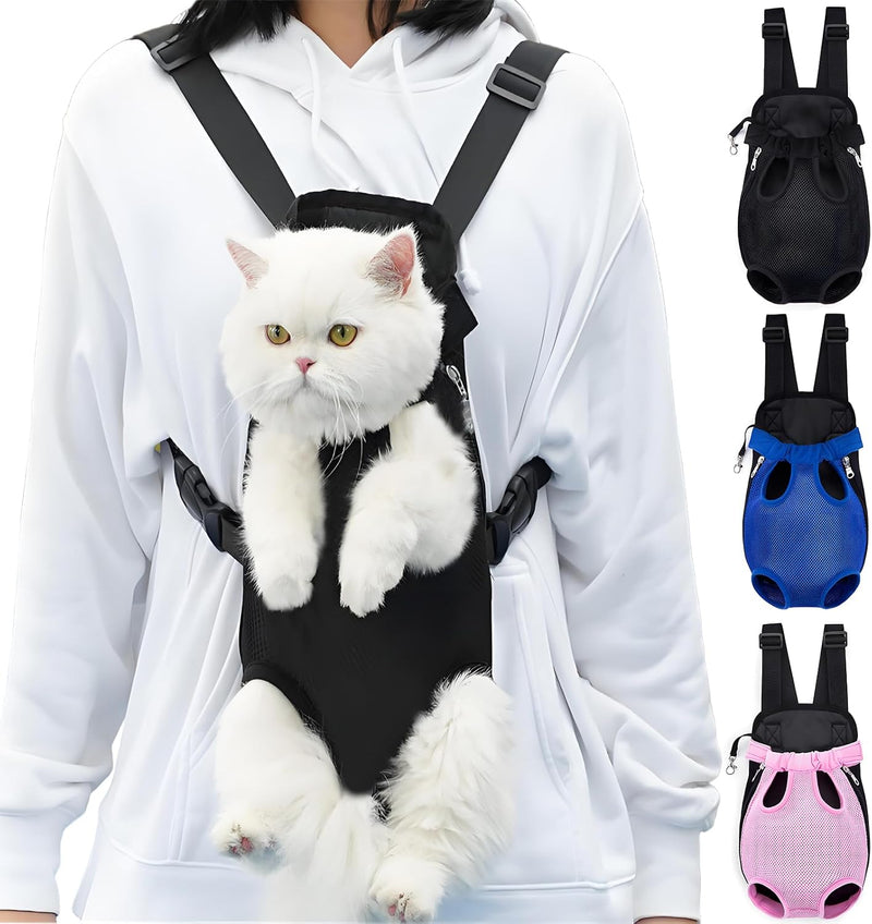 Pet Carrier Backpack, Adjustable Pet Front Carriers for Small Medium Dogs Cats 5-18 Lbs, Legs Out, Dog Cat Carrier Backp