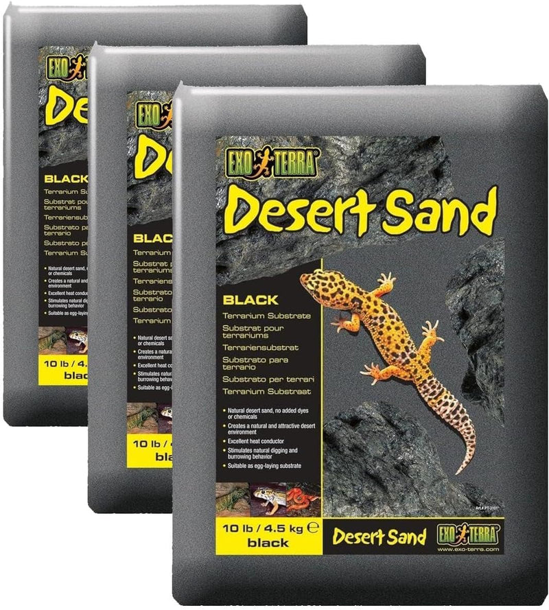 Exo Terra Desert Sand, 10-Pound, Black (Pack of 3)
