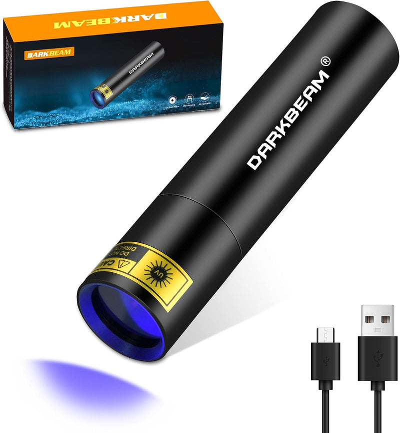 DARKBEAM UV Flashlight 365nm Filtered Black Light Woods lamp Small
