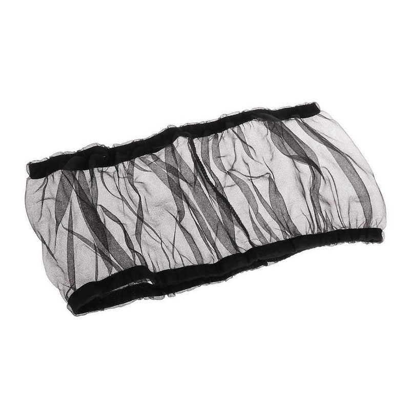 Bird Cage Seed Catcher Seeds Guard Parrot Nylon Mesh Net Cover Stretchy Shell Skirt Traps Cage Basket Soft Airy (Black)