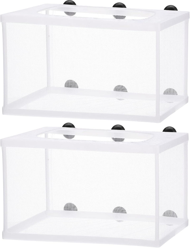 Shappy 2 Pcs Fish Tank Breeder Net Mesh Breeder Box, Fish Tank Separator