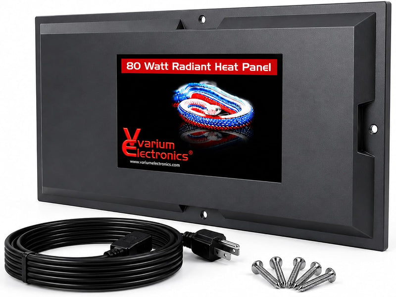 Radiant Heat Panels Made in USA 80W–Premium Reptile Heater Mounts Easily with Included Screws Reptile Heat Panel, Snake