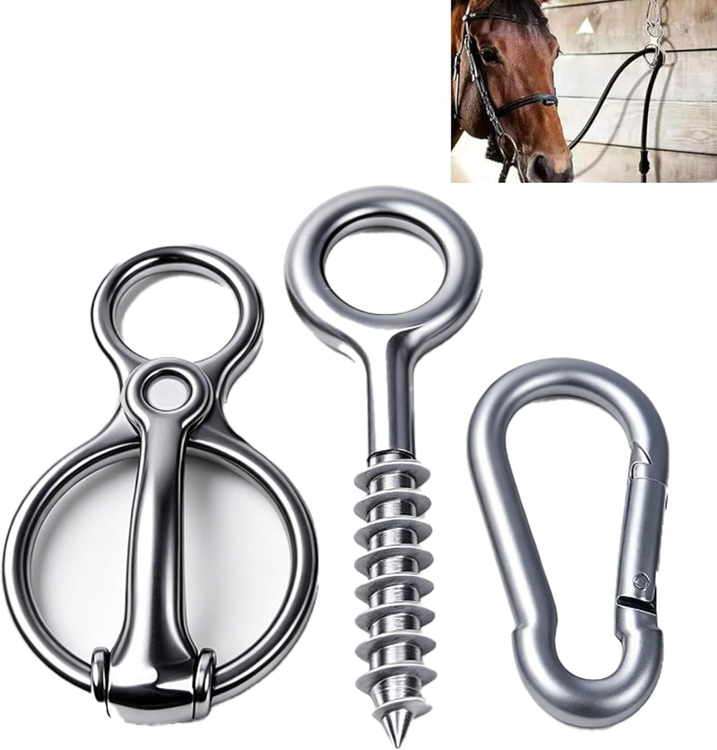 Horse Tie Ring Stainless Steel Pull Resistant Tack Accessory