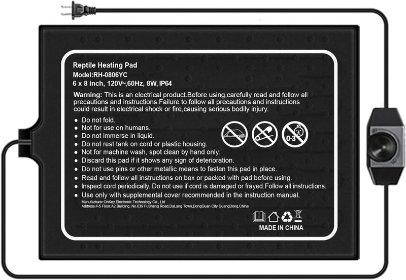 Reptile Heat Pad with Adjust Knob,6