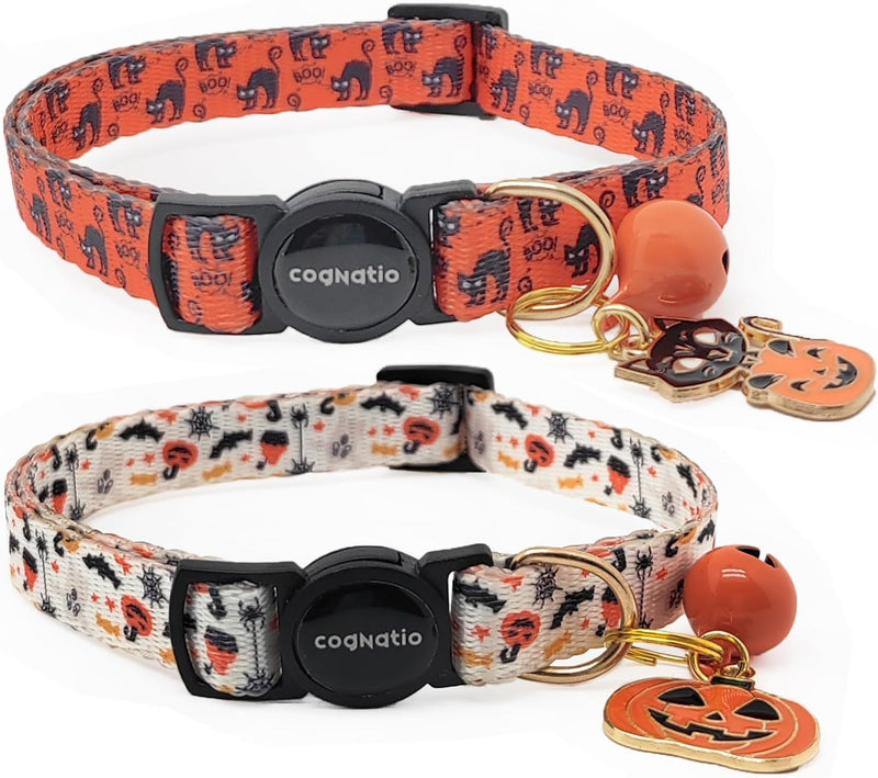 2 Pack Breakaway cat Collars with Bell,Safety Quick Release Pendant Cute Kitten Collar,Adjustable 20-30cm