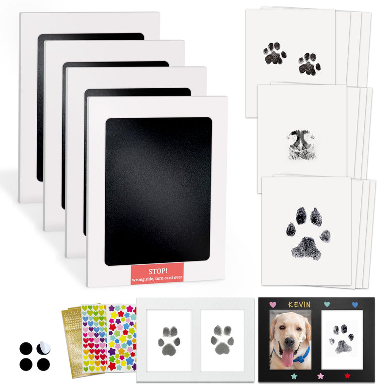 MYPAWLETS Inkless Pet Paw Print Kit,Clean Touch Ink Pad for Dog Paw Prints,Mess-Free Paw Print Stamp Pad for Dogs Cats,Dog Nose Print Kit,Personalized Pet Lover,Dog Mom Gift-4M