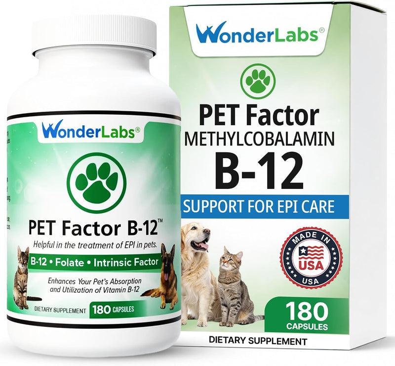 Wonder Laboratories Vitamin B12 - Methylcobalamin Dog Supplement, 180 Caps