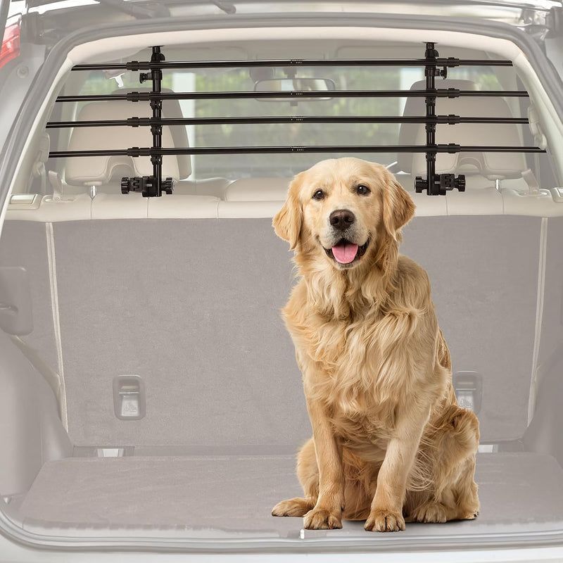 JOYTUTUS Adjustable Dog Car Barrier for SUVs,Vehicles, Trucks, Upgraded Universal-Fit Pet Divider Gate Carbon Steel Dog