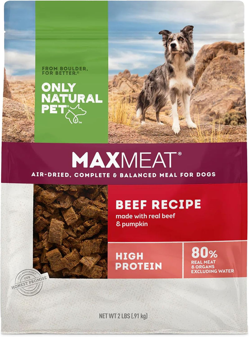 Only Natural Pet MaxMeat Air Dried Beef Dry Dog Food Grain Free, 2 lb