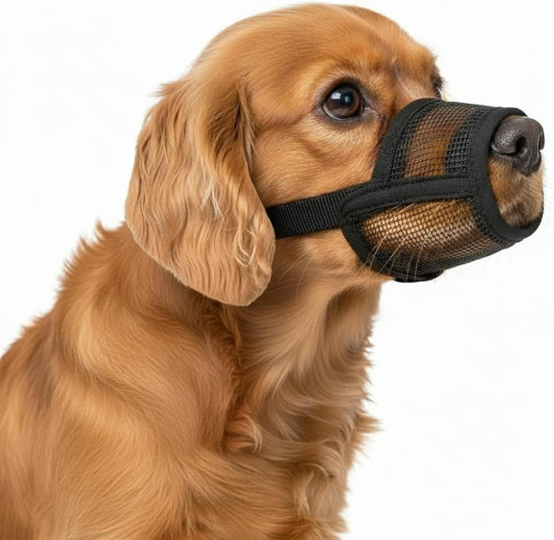 Dog Muzzle Medium Sized Dogs - Soft Muzzle for Medium Sized Dog with Air Mesh | Mussle to Stop Biting Barking and Chewin