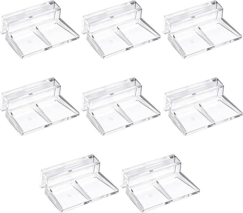 8PCS Clear Aquarium Lid Clips 6mm Rimless Fish Tank Glass Cover Top Support