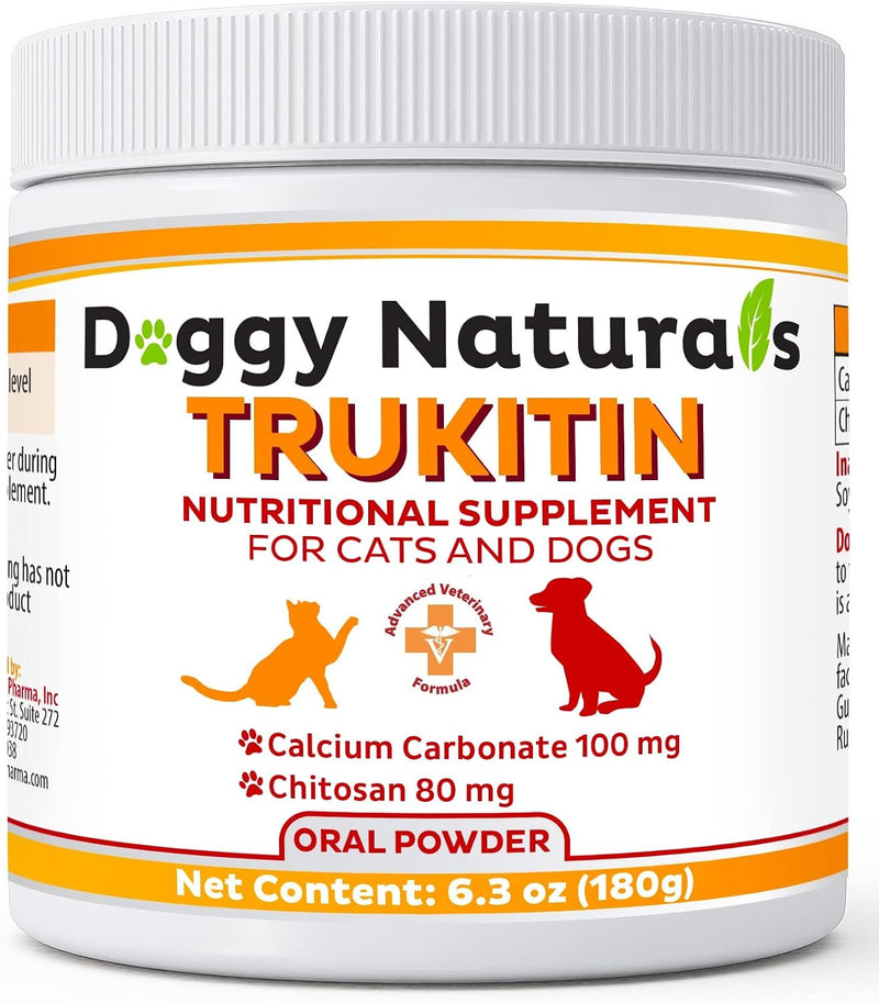 Trukitin Chitosin Based Phosphate Binder for Cats & Dogs – All Natural Human Grade Ingredients for Renal Support Supplem