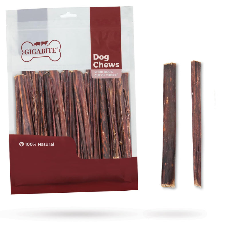 GigaBite Beef Esophagus Dog Treats - Natural Gullet Sticks for Dogs, High Protein Single Ingredient Dog Chews, Rawhide Free Dental Dog Treats for All Dog Breeds - Sticks (6 Inch), Pack of 35