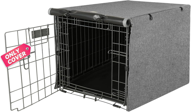 Seiyierr Dog Crate Cover - Kennel Covers Fit for 30 Inch Dogs Crate, Double Door Polyester for Wire Puppy Cage Indoor Ou