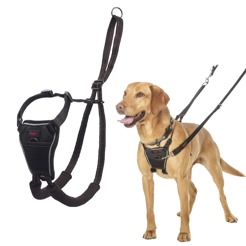 Halti No Pull Harness - Stop Your Dog Pulling on the Leash. Adjustable, Lightweight and Easy to Use. Reflective Dog Training Harness for Medium Dogs (Size M, Black)