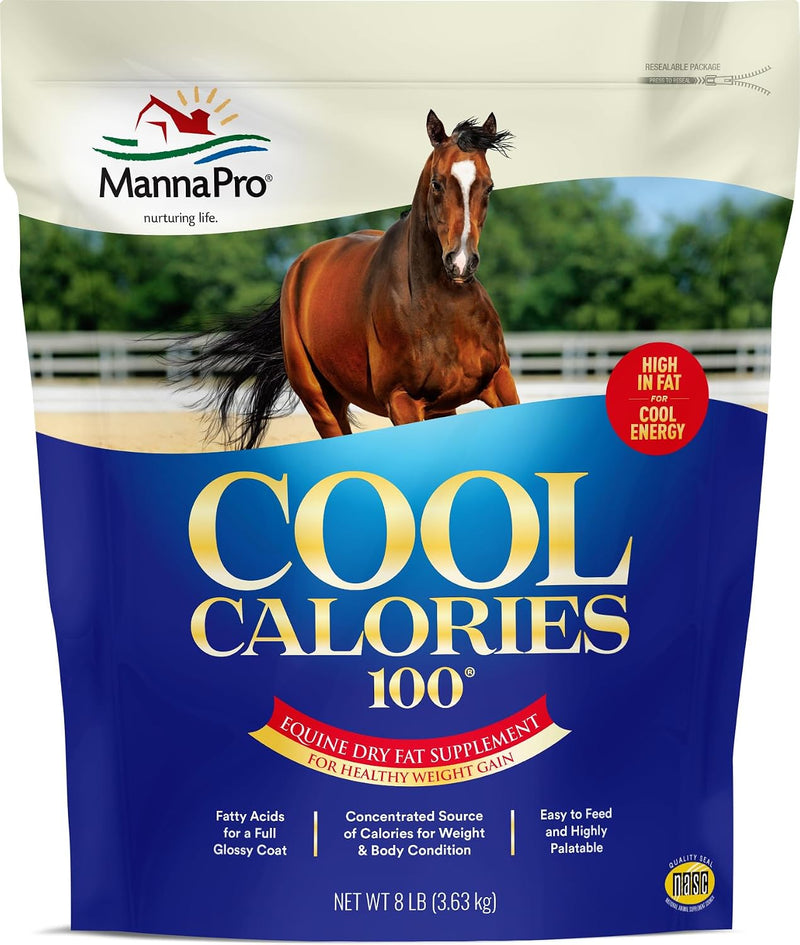 Manna Pro Cool Calories 100 Horse Supplement, High-Calorie, 8 lb Bag