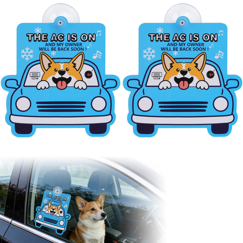 Zynoro Visible Car Window Suction Cup Signs,2-Pack Double-Sided Pet Mode Indicators, Must-Have Car Accessory for Dog Owners