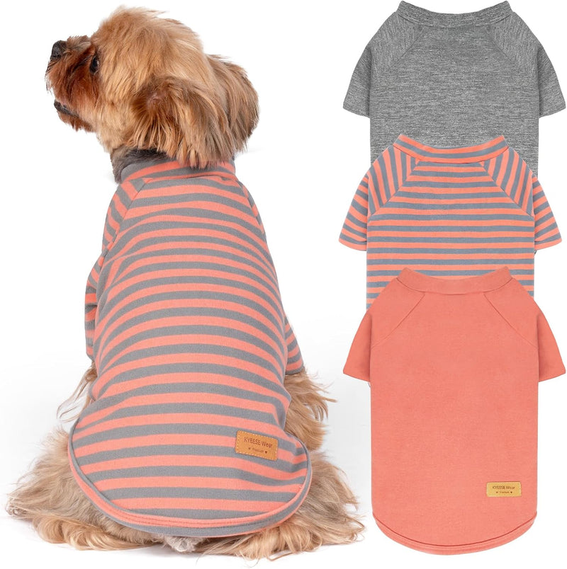 KYEESE 3Pack Dog Sweater with Sleeves Fleece Shirt for Small Dogs